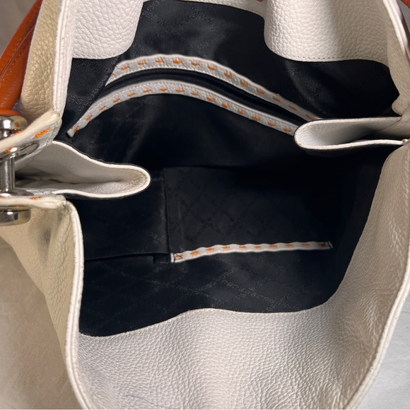BCBG Max Azria White and Orange Leather Bag - Picture 6 of 10